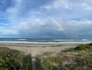 double rainbow on florida beach