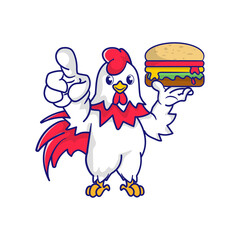 Cute chicken mascot design