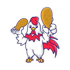 Cute chicken mascot design