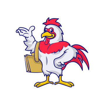 Cute chicken mascot design