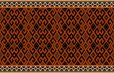 geometric ethnic tribal pattern design for background, fabric, textile, and wallpaper in earth tone color.