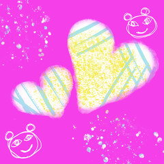 七夕メッセージ用パンダイラスト