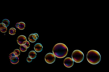 Soap bubble  bubble  sphere  Rainbow  ball  Black background
シャボン玉 黒背景  球体  丸