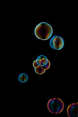 Soap bubble  bubble  sphere  Rainbow  ball  Black background
シャボン玉 黒背景  球体   丸