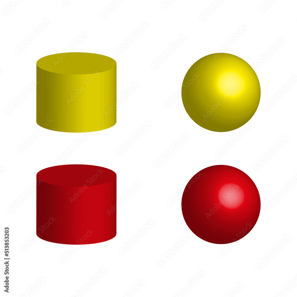 Poster 3d three-dimensional figures. geometric element. vector illustration. stock image.