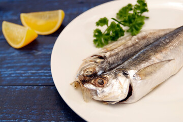 Dried horse mackerel on the table
