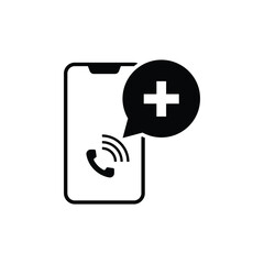 Fototapeta premium Call doctor icon design isolated on white background