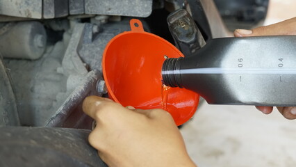Engine oil, check engine oil and repair engine oil for motorcycle.
