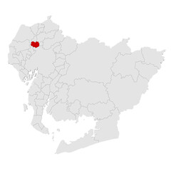 愛知県　地図　北名古屋市