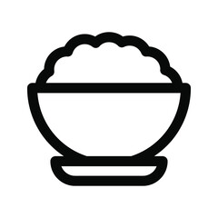 Rice icon,vector illustration. Flat design style color editable