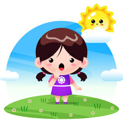 Cute Girl Saying Oops