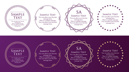 オシャレなフレーム。デザインテンプレート。ゴージャスな額のセット。