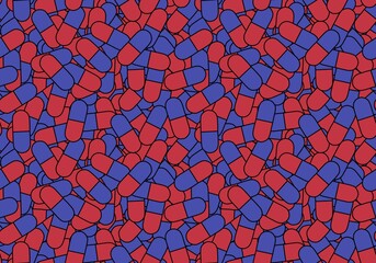 Medicine seamless pills pattern for kids and wrapping paper and clothes and packaging and fabrics