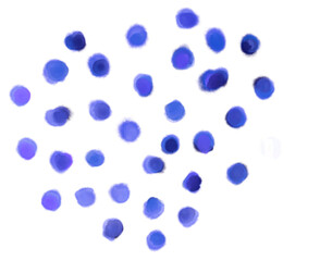 Watercolor painting decoration element dots dashs colorful artistic texture illustration