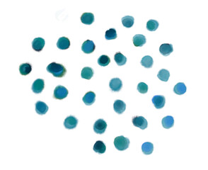 Watercolor painting decoration element dots dashs colorful artistic texture illustration