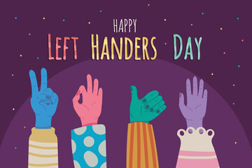 happy left handers day poster