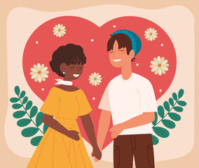 couple in love heart