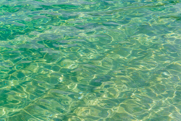 Beach and sea view on Lipe island, Satun Province, Thailand, andaman sea where you can watch the sunrise and sunset on the same beach.