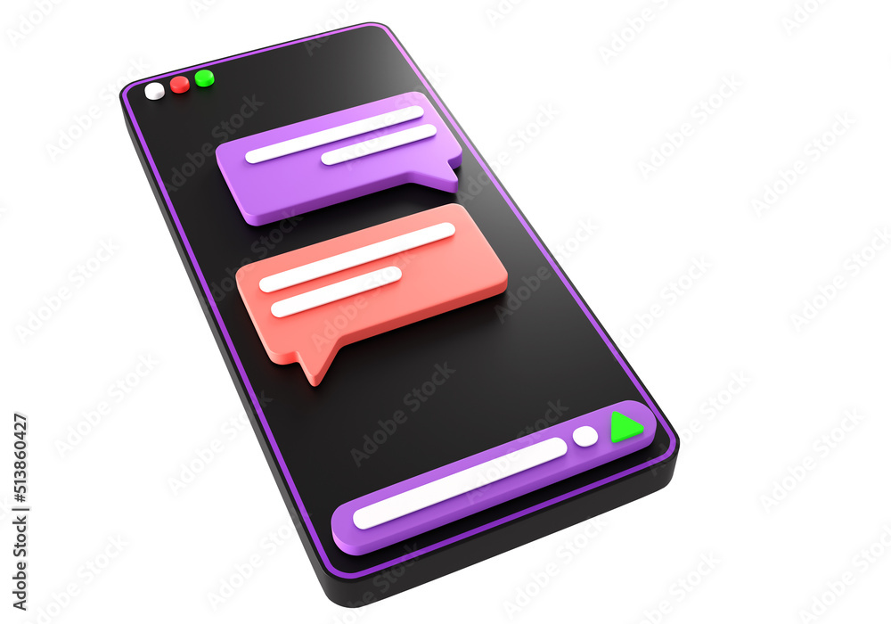 Poster chatting on phone. smartphone with chatting application. using mobile phone for messaging. sms chatt