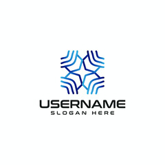 Obraz premium rising art logo design vector template. outline stars logo design concept for real estate, mortgage and residential business isolated on white background. 