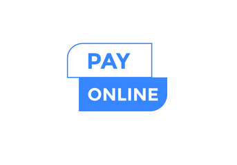 Pay Online button. Pay Online web templates. Social Media banner.