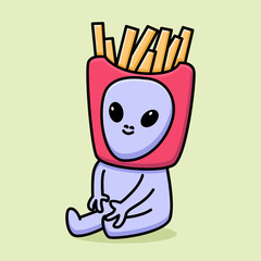 Cute alien cartoon design