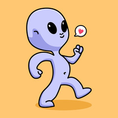 Cute alien cartoon design