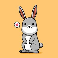 Cute rabbit cartoon design