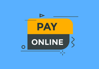 Pay Online button. Web button template