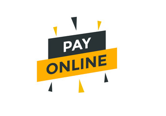 Pay Online button. Web button template
