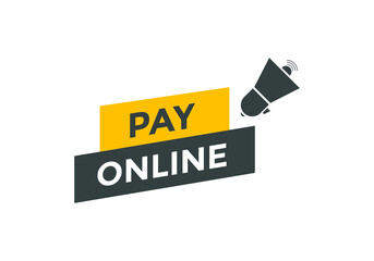 Pay Online button. Web button template
