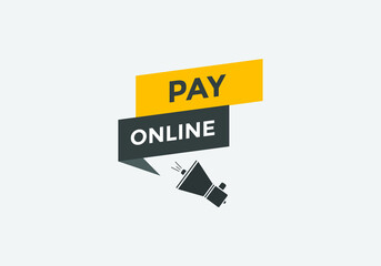 Pay Online button. Web button template