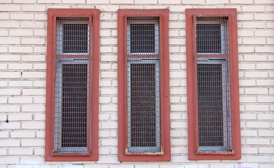 Fototapeta na wymiar wall with windows