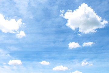 Clouds bright blue sky background and light wind