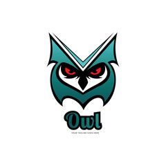 Owl - Vector logo  icon mascot illustration.