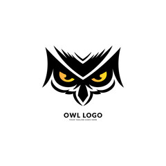 Owl - Vector logo  icon mascot illustration.