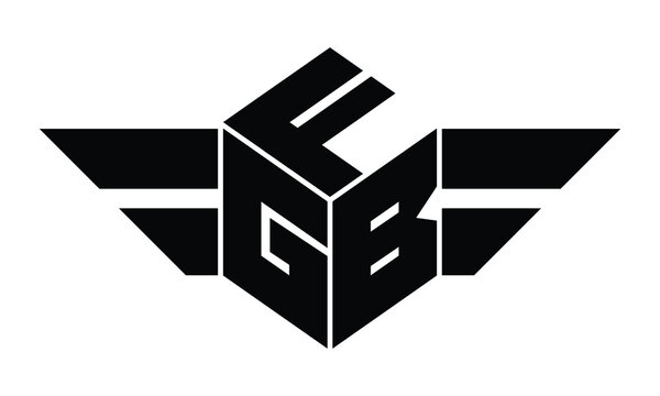 FGB three letter gaming logo in polygon cube shape logo design vector template. wordmark logo | emblem logo | monogram logo | initial letter logo | sports logo | minimalist logo | typography logo |
