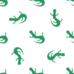 Children s seamless pattern with a lizard on a white background. Perfect for kids clothing, fabric, textiles, baby jewelry, wrapping paper.