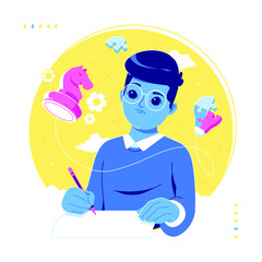 strategic planning process illustration background