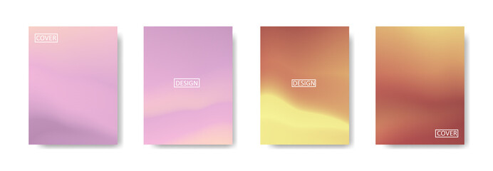 Set of abstract background with beautiful gradation color, colorful background for poster flyer banner backdrop.vertical banner.cool fluid background vector illustration