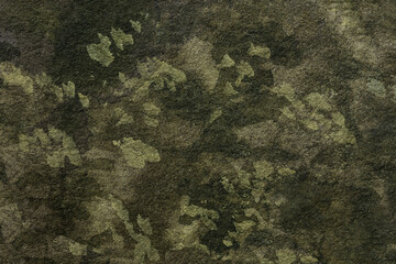 Abstract art background dark green and brown colors. Watercolor painting with olive stains and gradient.