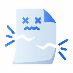 broken empty state single isolated icon with smooth gradient style