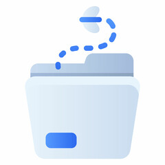 folder empty state single isolated icon with smooth gradient style