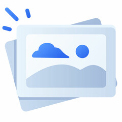 picture image empty state single isolated icon with smooth gradient style