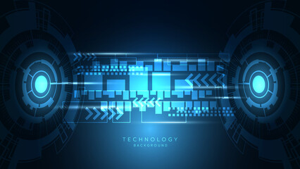 Hi-tech digital technology futuristic circuit digital. Abstract futuristic design. artificial intelligence. Modern futuristic design. Abstract technology vector illustration background.