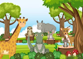 Cute wild animals in the forest © blueringmedia