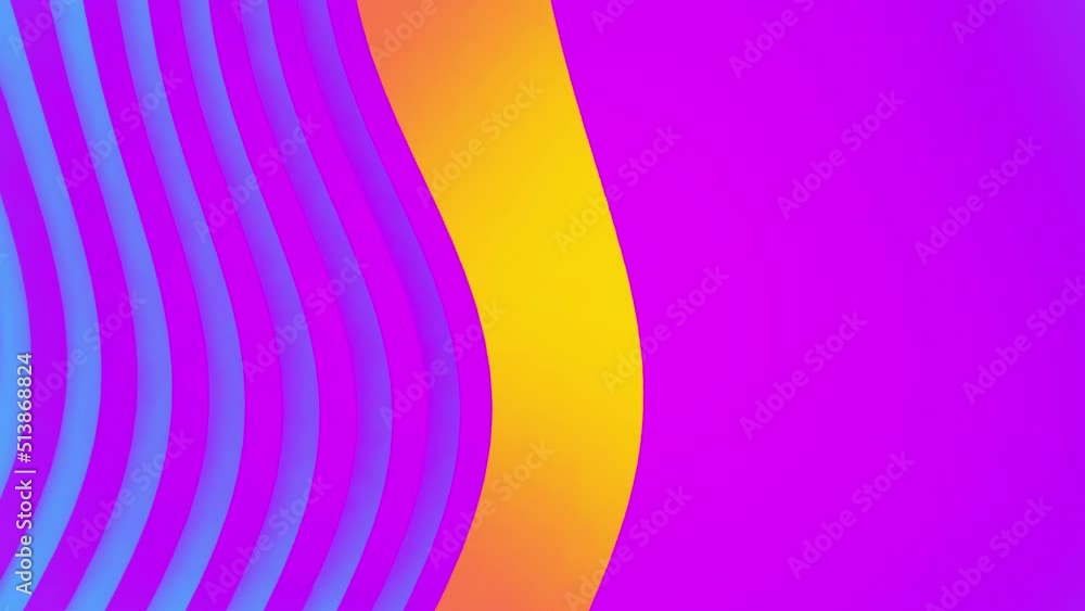 Poster abstract geometric background seamless loop. waving animation in vibrant color.