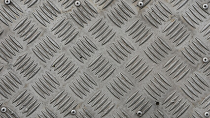 embossed metal silver sheet background, old metal steel plate.