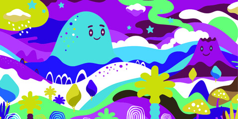 Nature Illustration drawing vector for packaging product-01