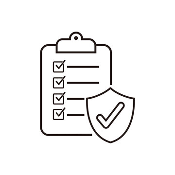 Insurance policy icon, vector icon  on white background